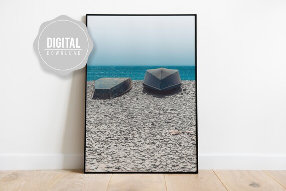 Beach Wall Art Boat Print Instant Fine Art Photography I Coastal Tropical Decor I Canary Islands Spain