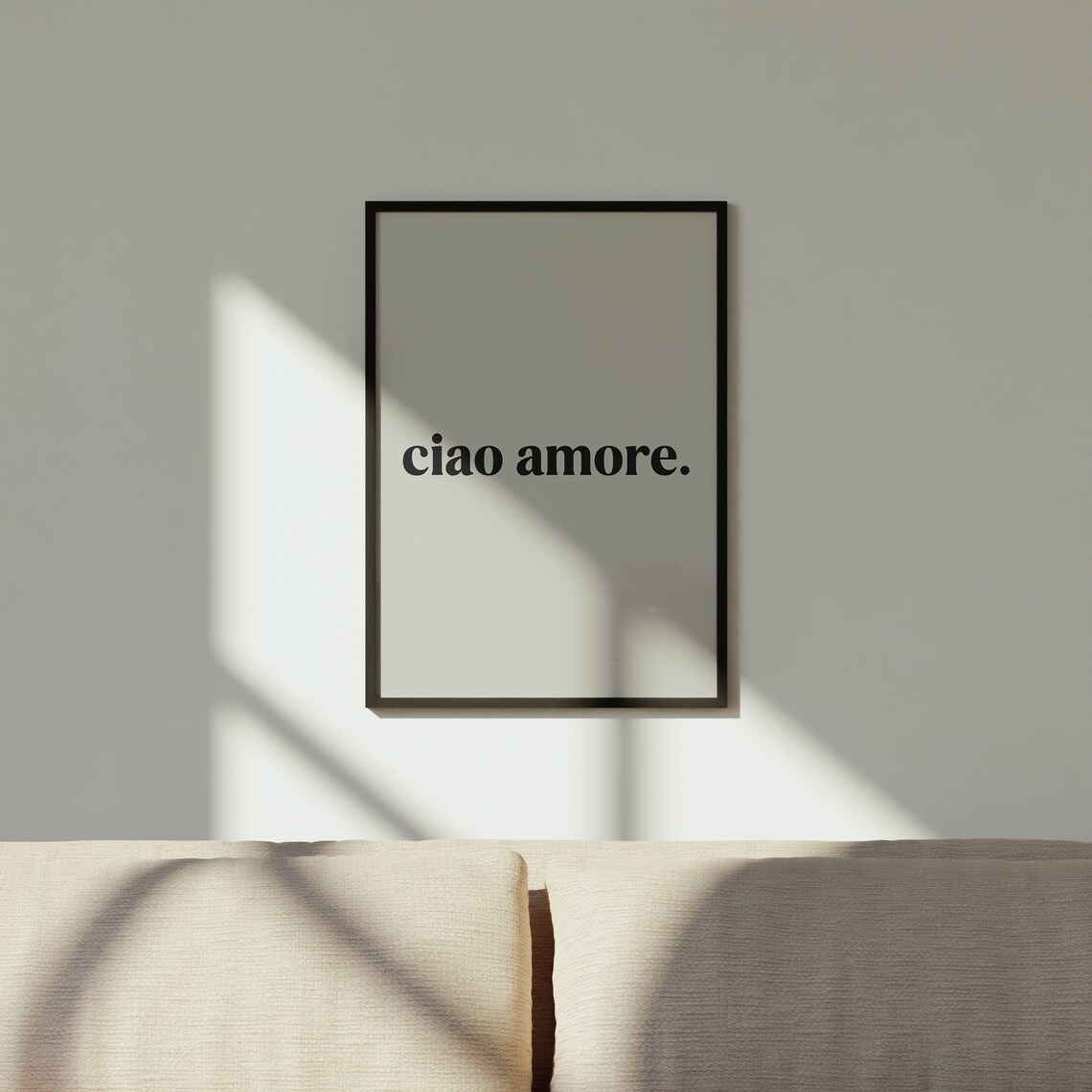 Ciao Amore Black Serif Minimal Italian Love Phrase Art Poster - Image 2