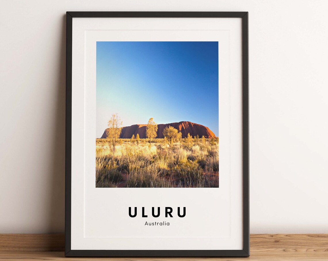 Uluru Australia Golden Hour Desert Landscape Photography Poster