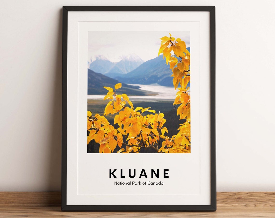 Kluane National Park Canada Golden Autumn Mountain Valley Poster
