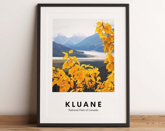Kluane National Park Canada Golden Autumn Mountain Valley Poster