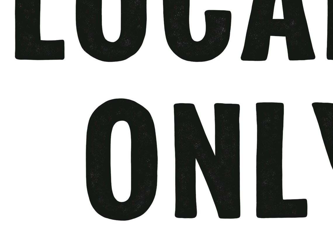 Locals Only Nursery Poster, Funny Surf Wall Art - Image 2