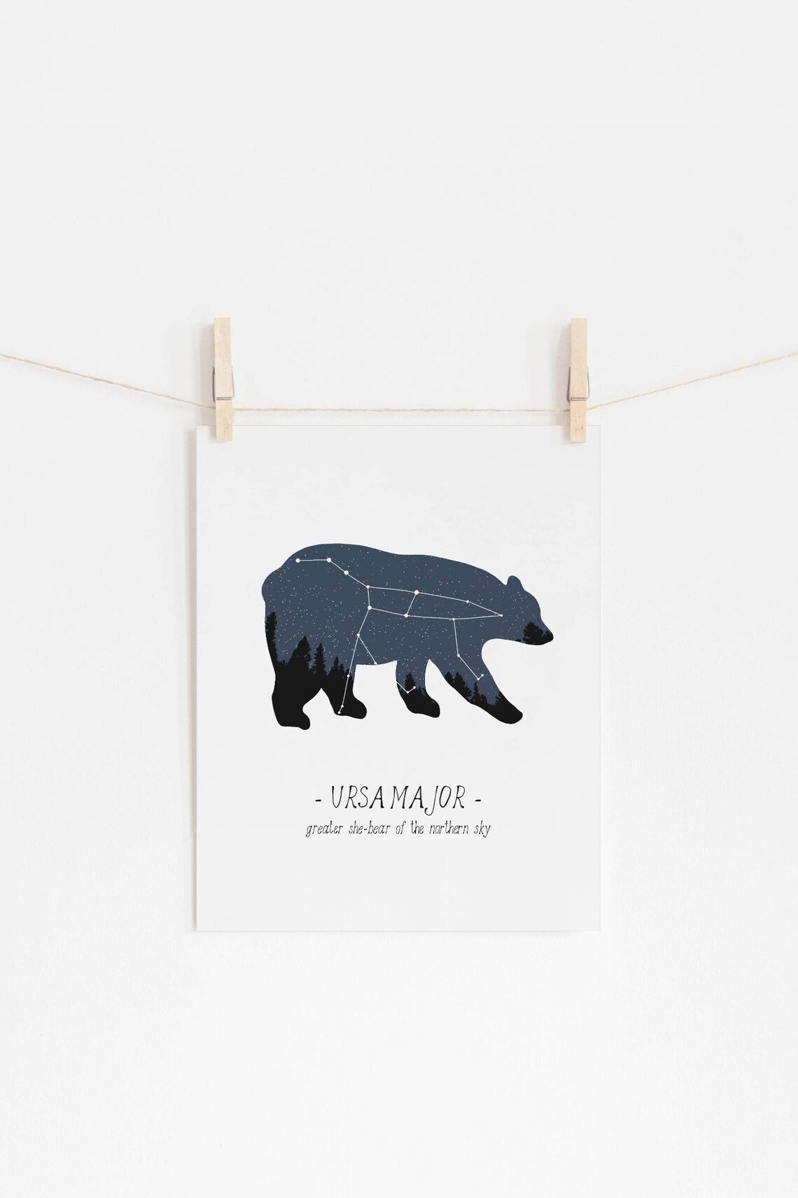 Great Bear Constellation, Ursa Major Astronomy Poster - Image 2