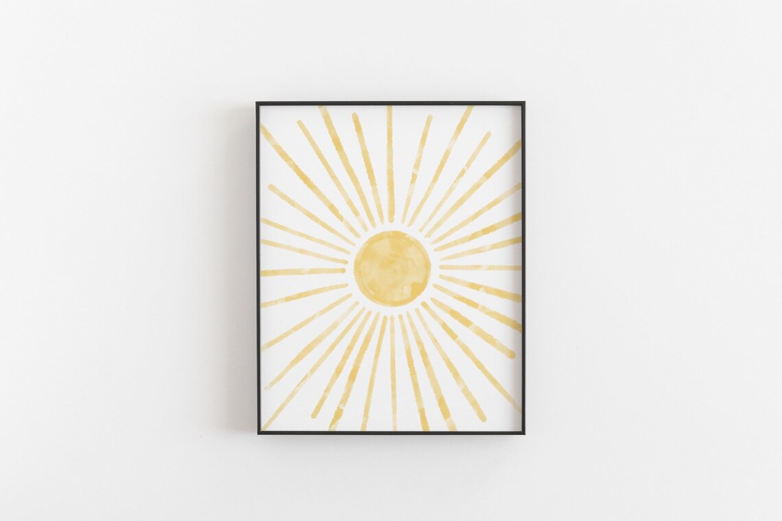 Boho Sun Sunrise Sunset Minimalist Art Print - Image 3