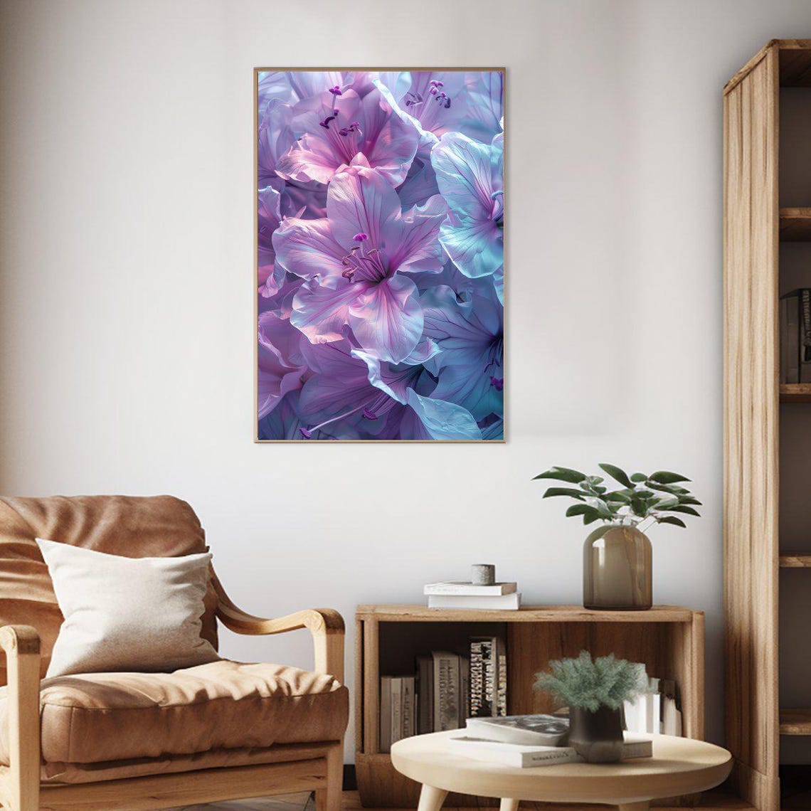 Dreamy Purple Pink Floral Macro Botanical Close Up Flower Art Poster - Image 2