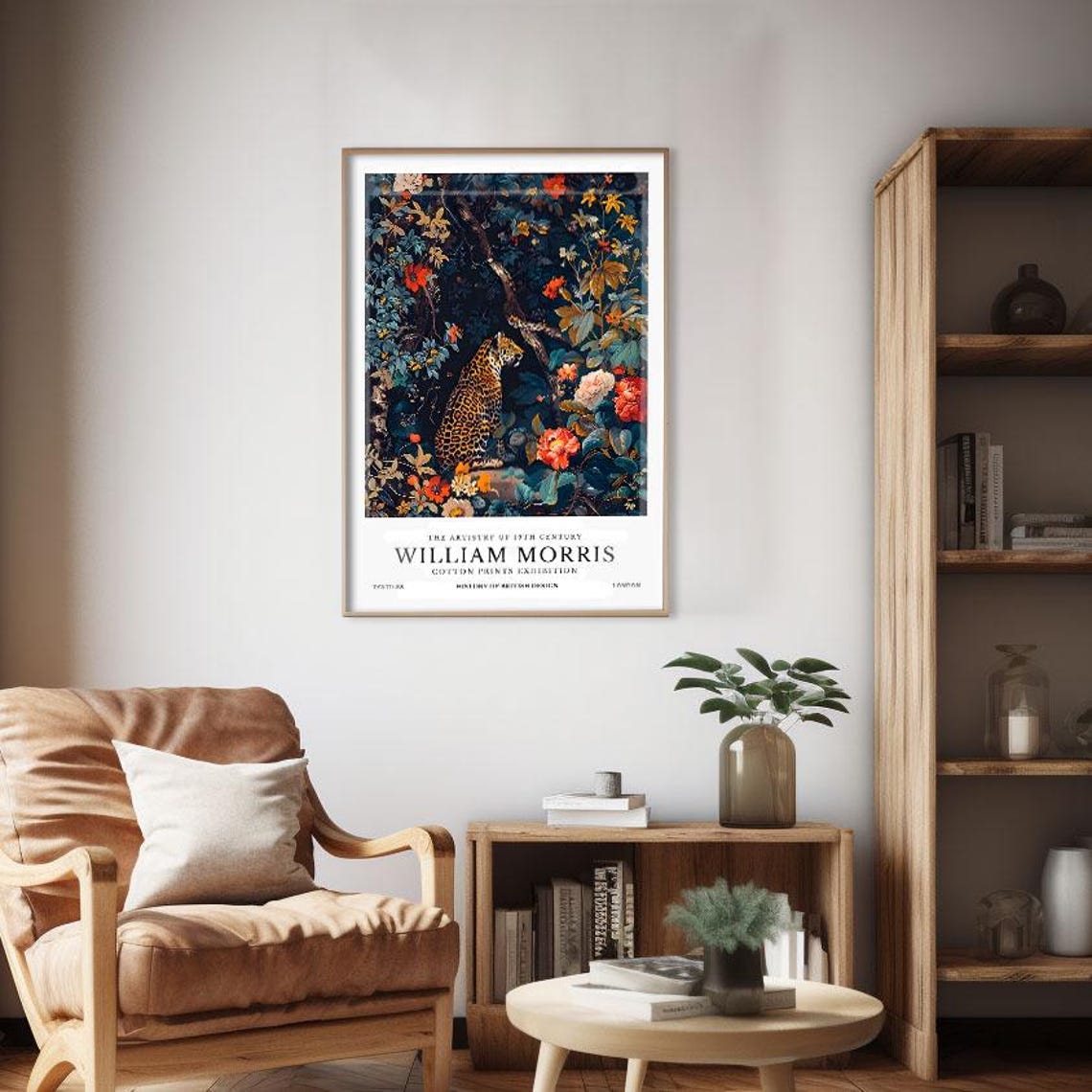 William Morris Leopard Floral Jungle Cotton Prints Exhibition Poster - Image 2
