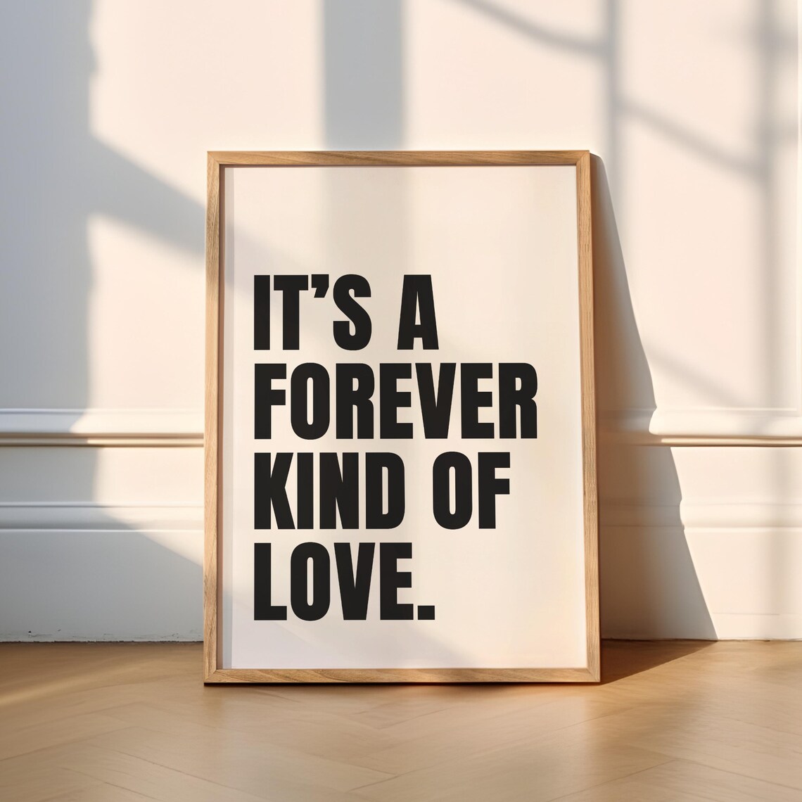 Its A Forever Kind Of Love Typography Art Print