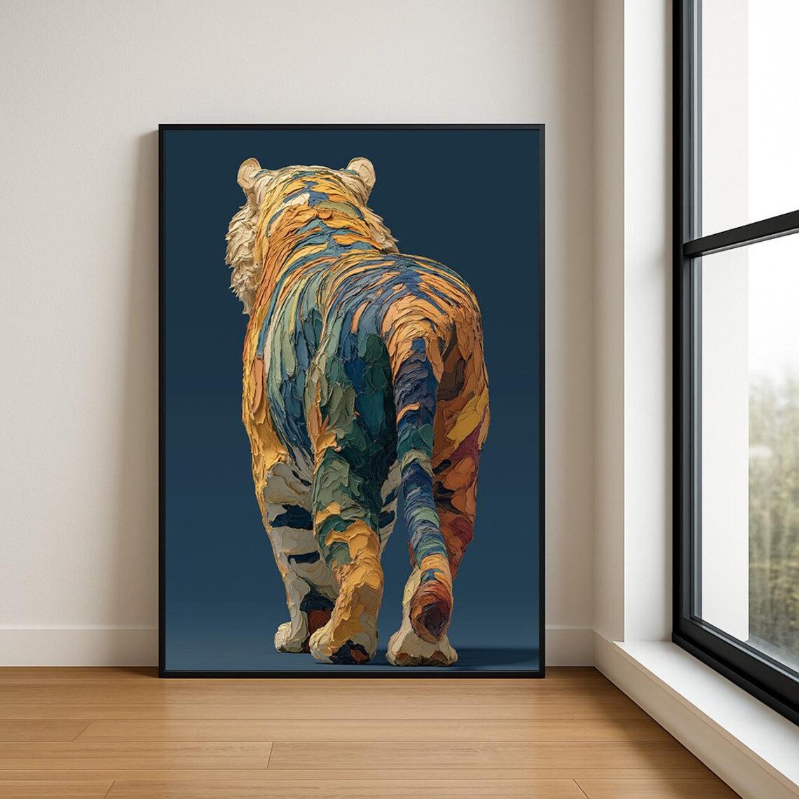 Colorful Tiger Wall Art Print High Resolution