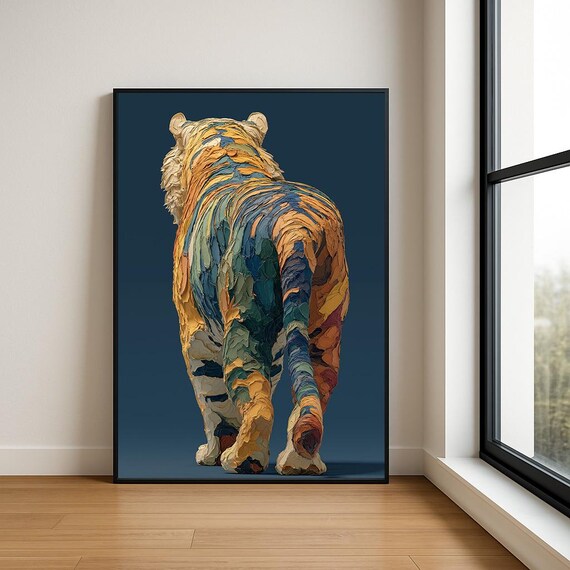 Colorful Tiger Wall Art Print High Resolution