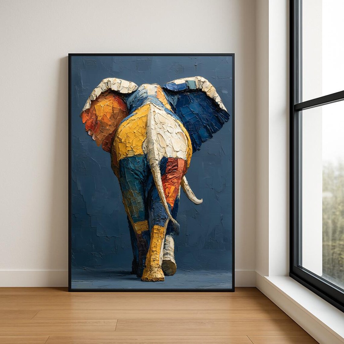 Colorful Elephant Wall Art Print
