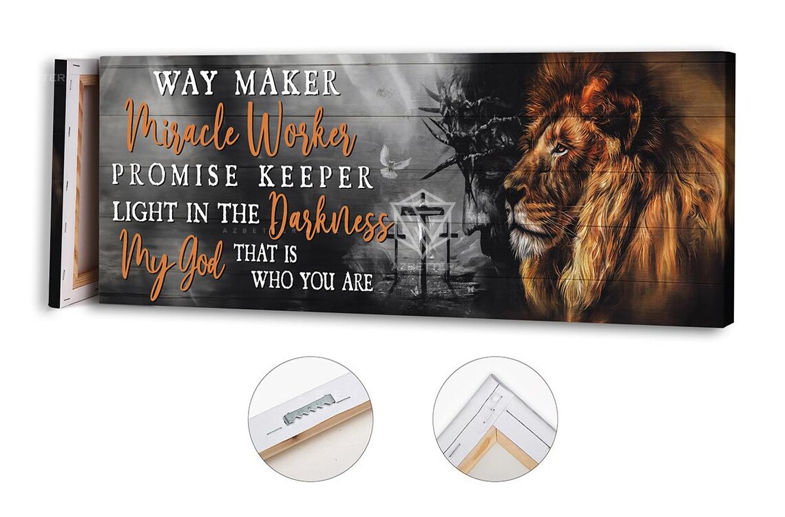 Way Maker Miracle Worker Lion Of Judah Christian Faith Poster - Image 5