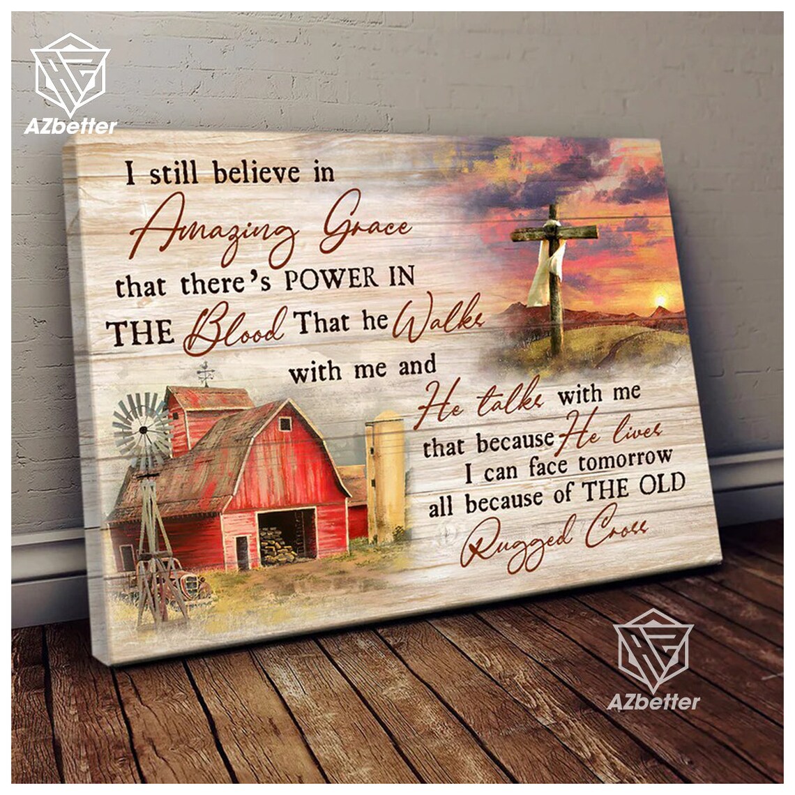 Jesus I Still Believe, Vintage Farmhouse Art Print - Image 4