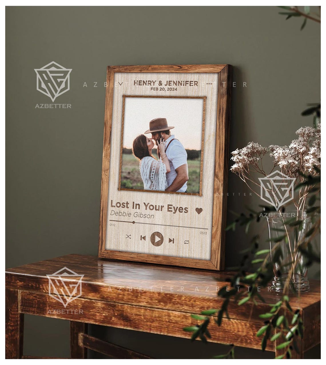 Custom Song Photo Plaque Personalized Music Gift For Couples Poster - Image 2