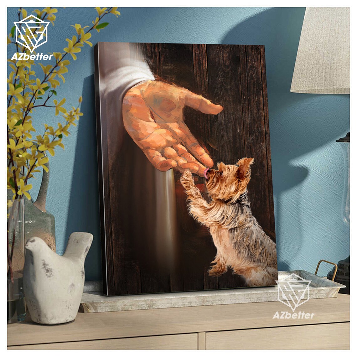 Yorkshire Terrier Faith Art Print, Dog Lover Decor