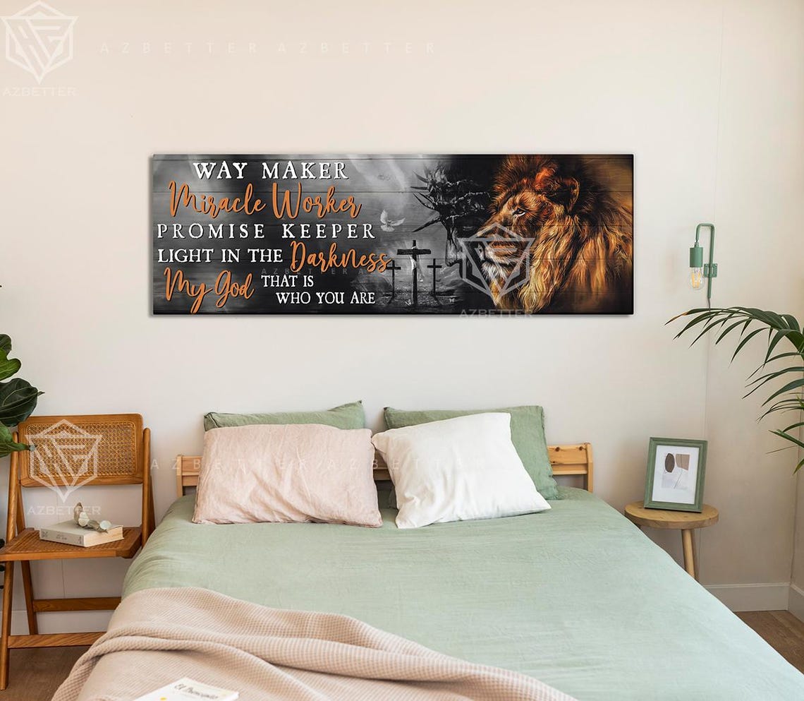 Way Maker Miracle Worker Lion Of Judah Christian Faith Poster - Image 3