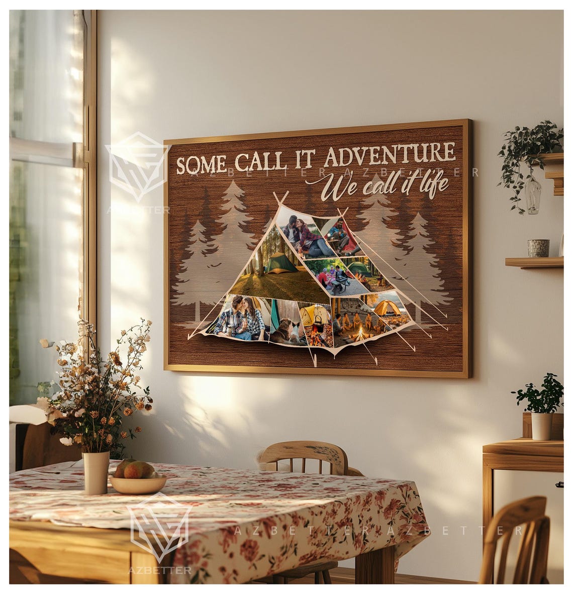 Some Call It Adventure Camping Tent Photo Collage Outdoor Wall Poster - Image 4