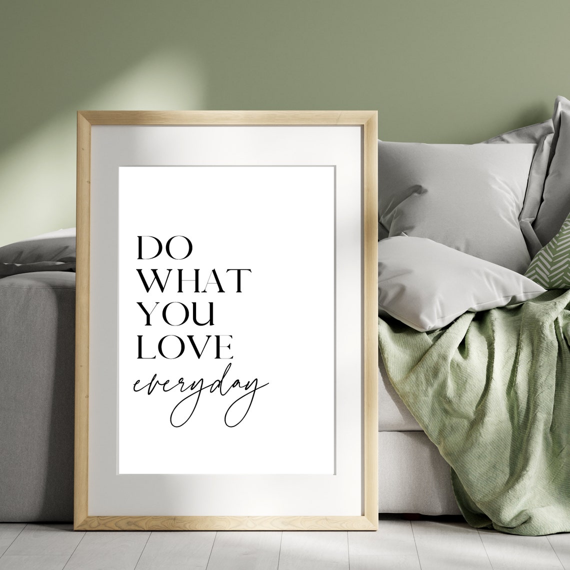 Do What You Love Everyday Inspirational Quote Minimalist Script Poster