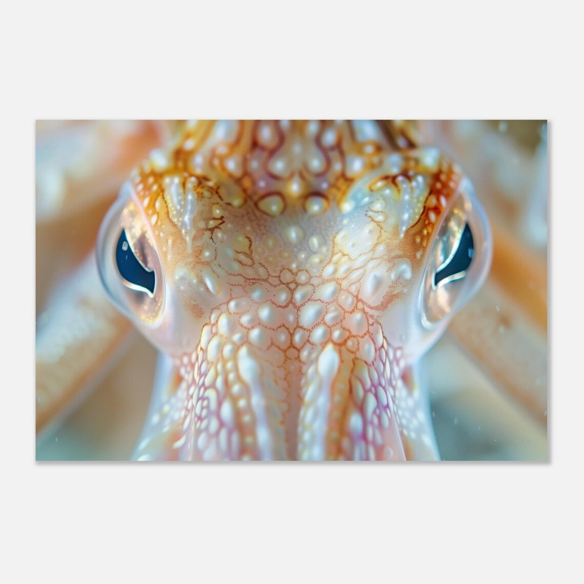 Cuttlefish Extreme Close Up Eyes Textured Skin Ocean Photo Wall Art Poster - Image 4