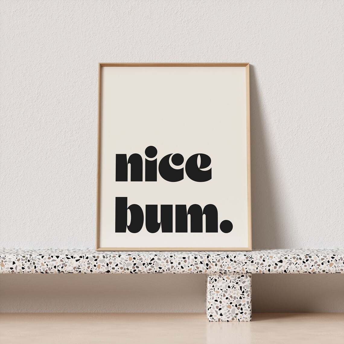 Nice Bum Mid-Century Typography Art Print - Image 3
