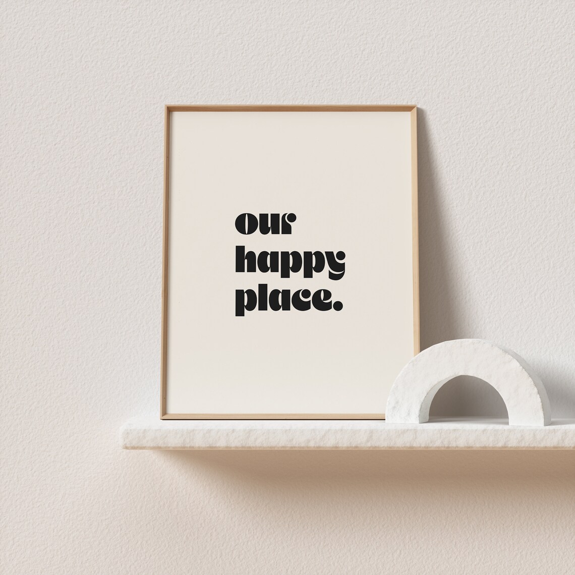 Our Happy Place Minimal Typography Art Print - Image 4