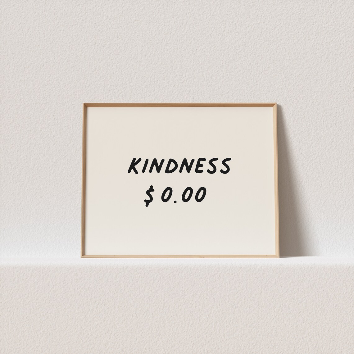Kindness 000 Retro Poster, Quirky Typography