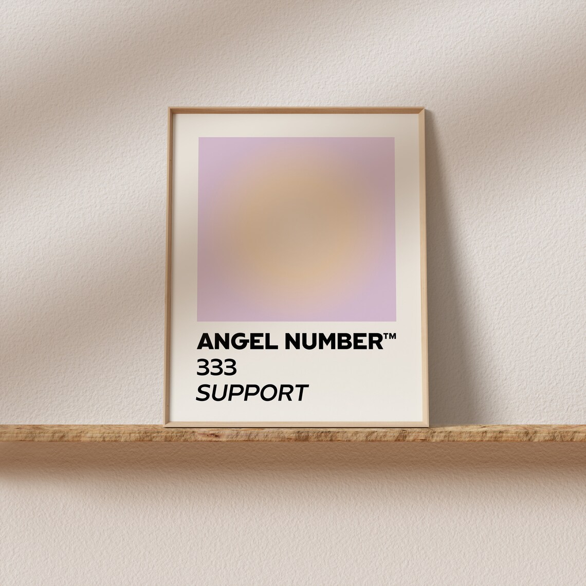 Angel Number 333 Support Lavender Aura Gradient Spiritual Quote Poster - Image 2