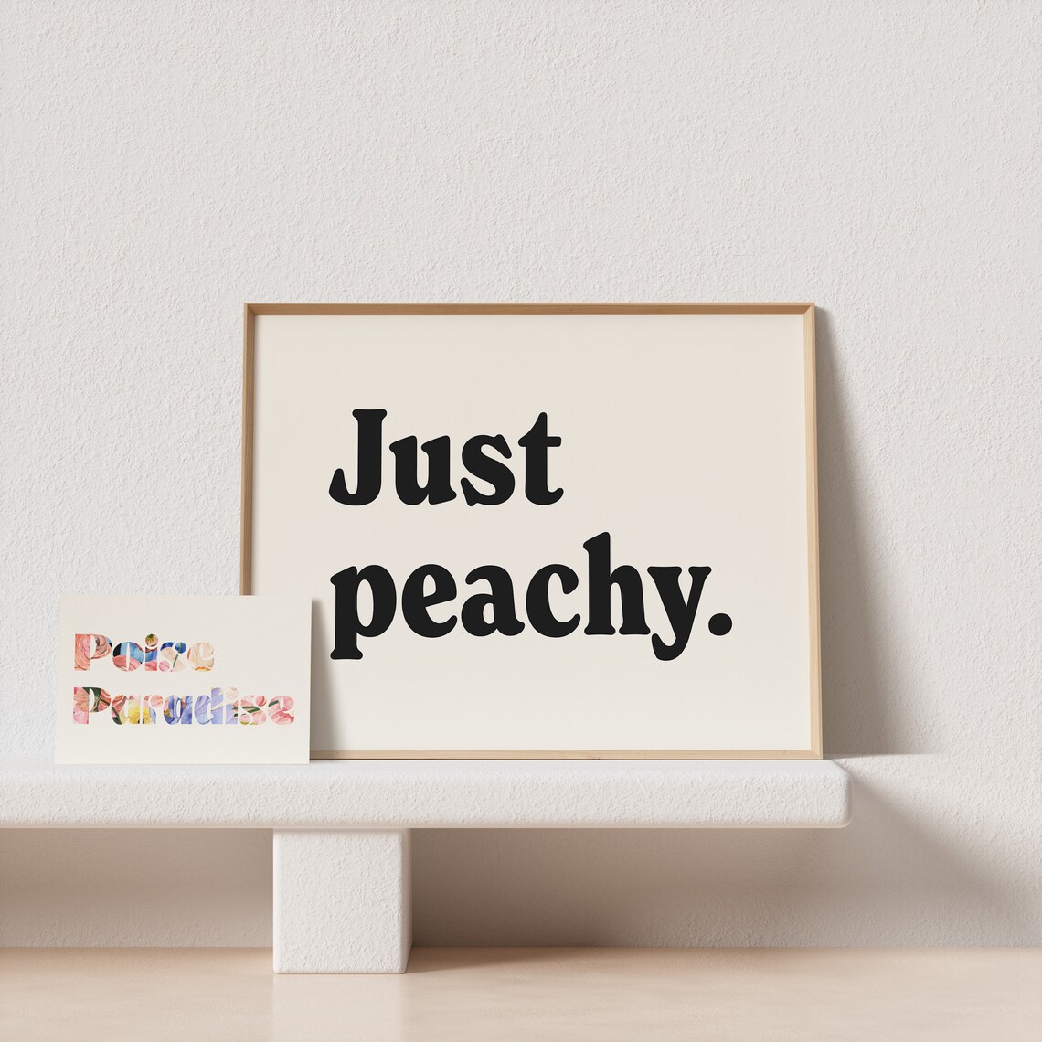 Just Peachy Retro Typography Art Print - Image 4
