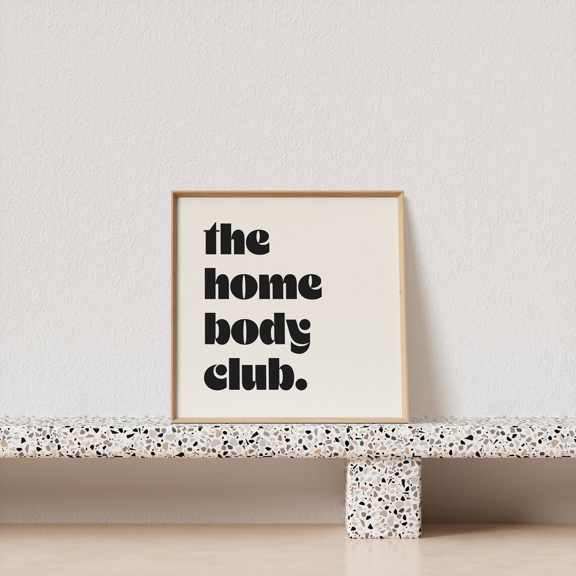 Retro Typography The Homebody Club Art Print - Image 2
