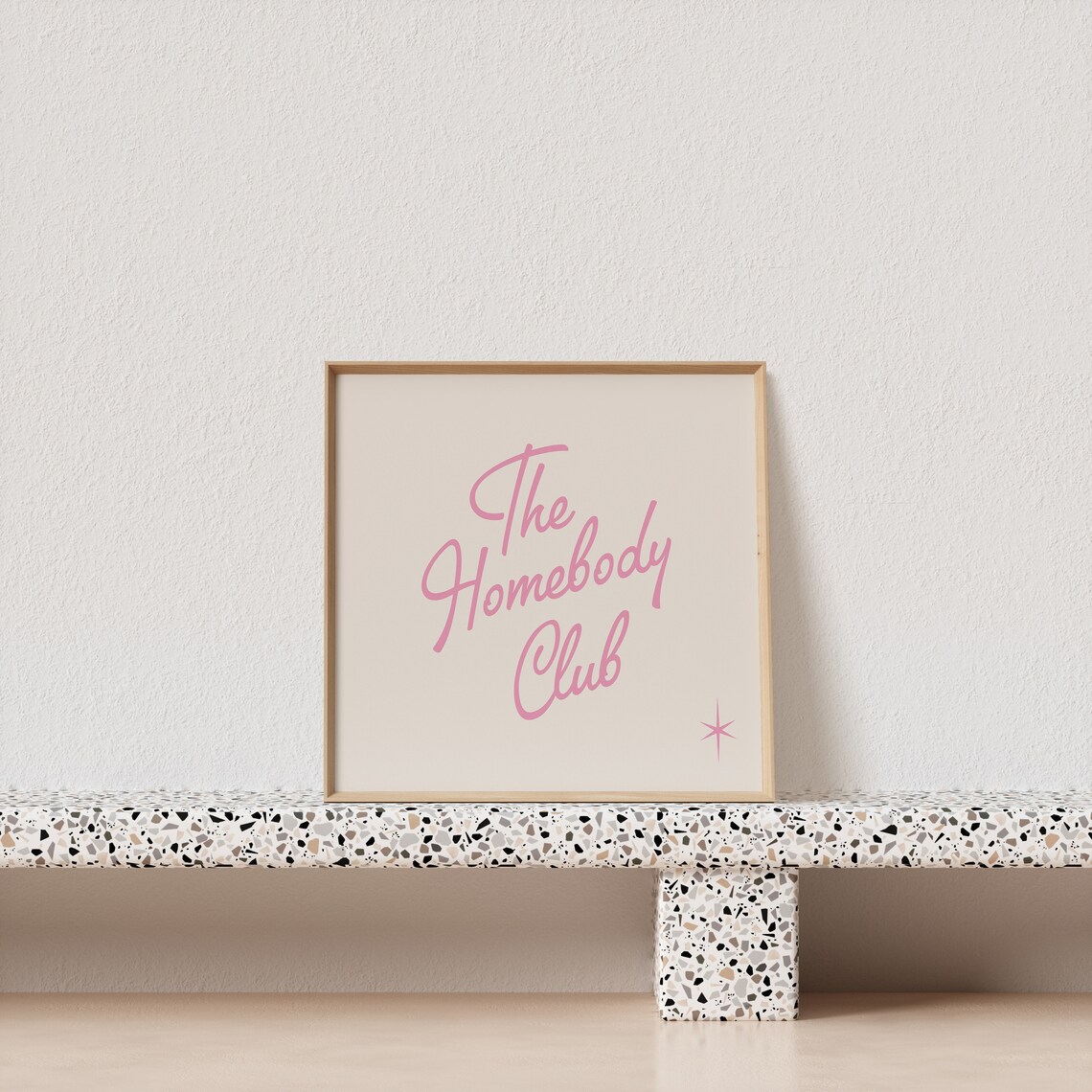 The Homebody Club Pink Script Cozy Homebody Decor Quote Poster - Image 3