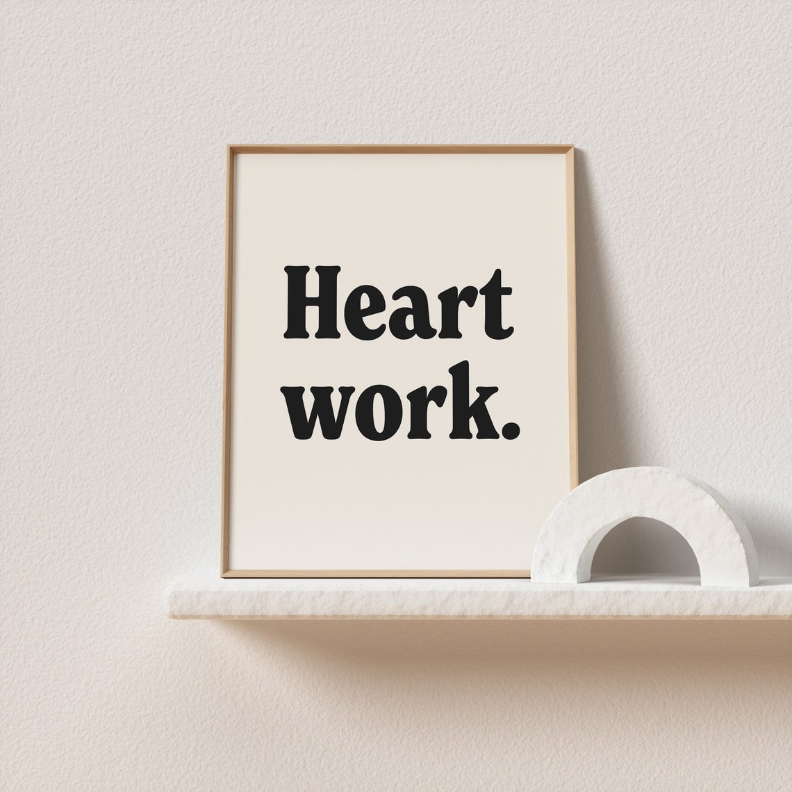 Heart Work Bold Serif Typography Passion Quote Creative Art Poster - Image 2