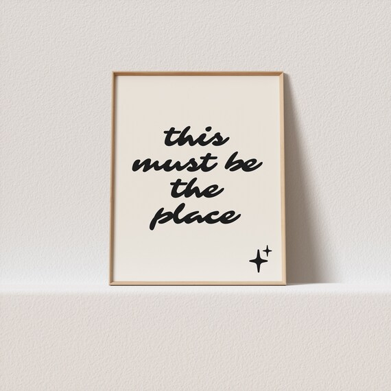 Boho Wall Art This Must Be The Place Stunning Script Typography A Must Have For Your Gallery Wall A Click Away To Be Yours Forever