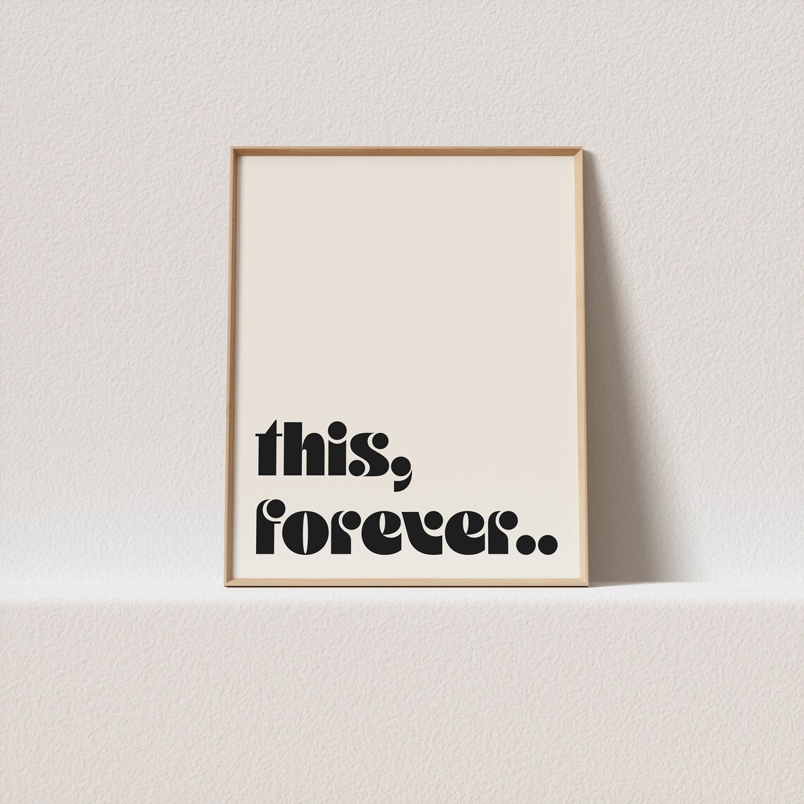 Forever Retro Mid-Century Typography Art Print