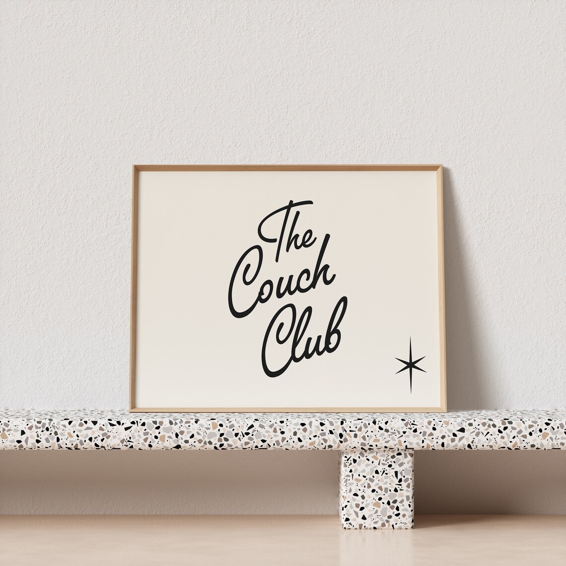 Retro Couch Club Poster, Horizontal Typography Art - Image 3