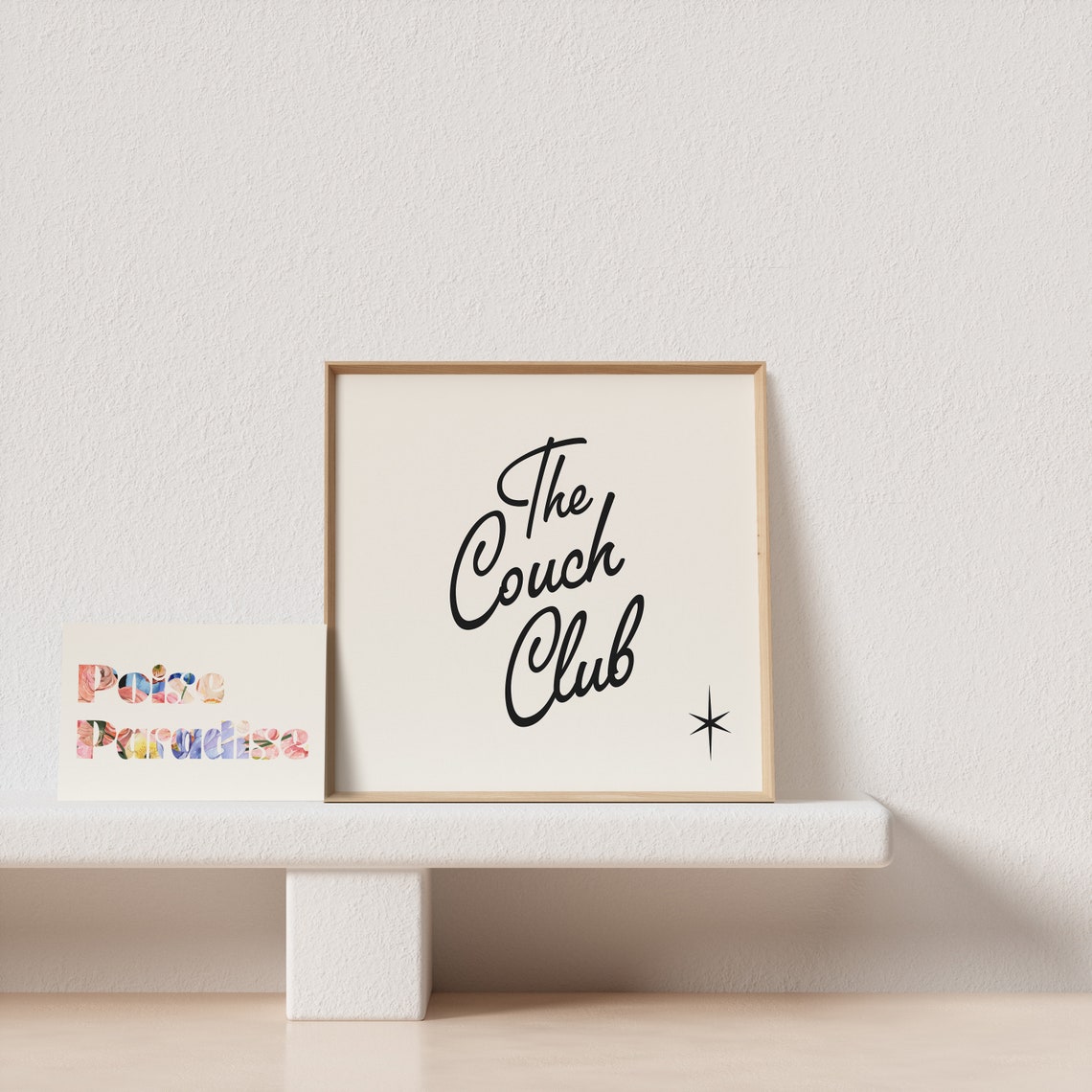 The Couch Club Retro Script Starburst Funny Quote Poster Art - Image 4
