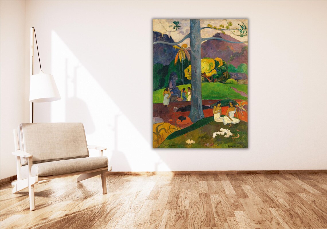 Paul Gauguin Mata Mua Tahitian Women Tropical Landscape Poster - Image 3