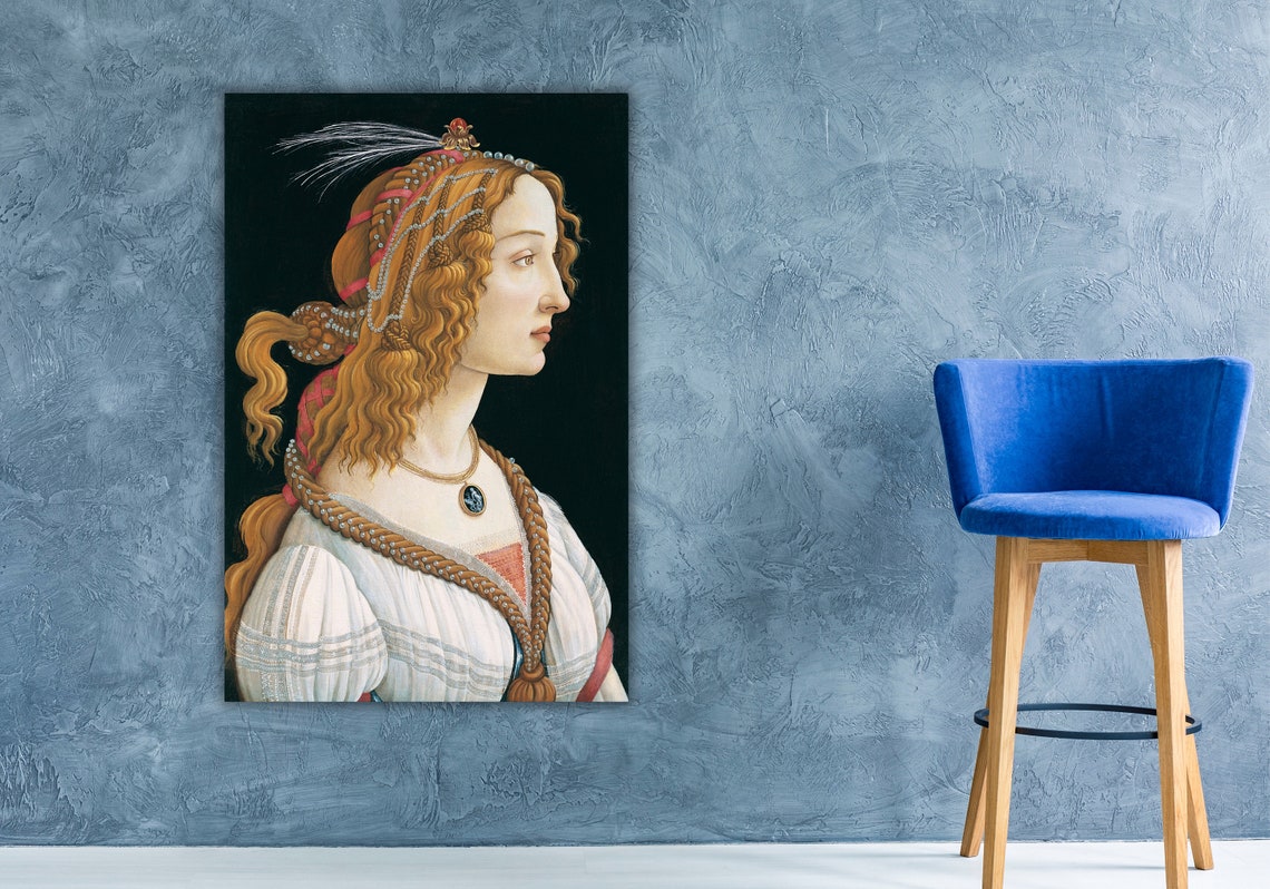 Sandro Botticelli Portrait of a Lady Renaissance Profile Poster - Image 3