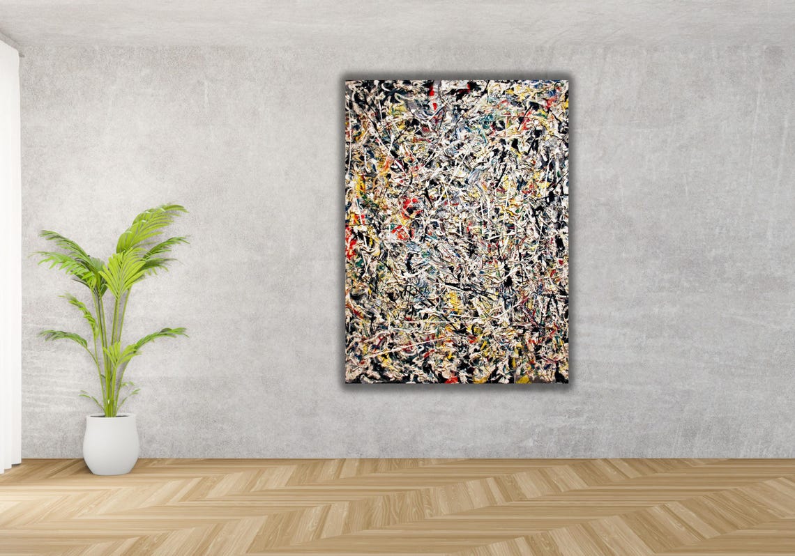Colorful Drip Paint Splatter Abstract Expressionist Action Art Poster - Image 2