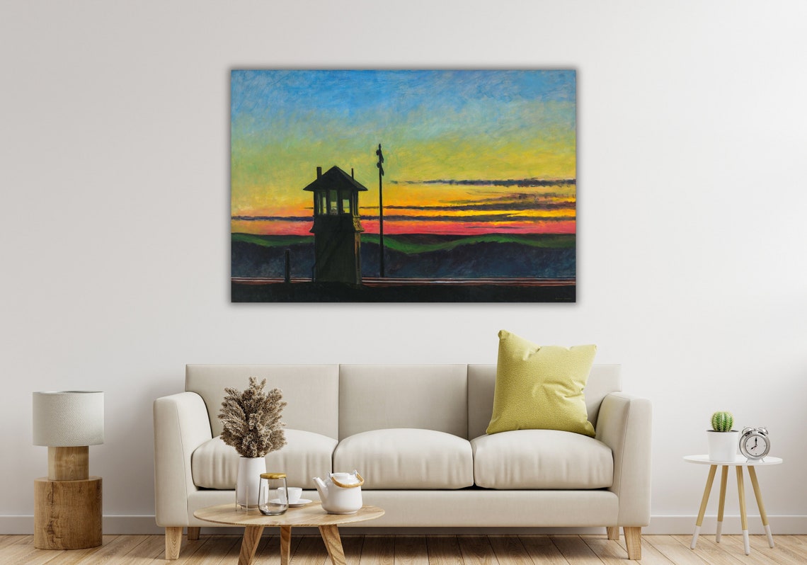 Edward Hopper Print Edward Hopper Wall Art Modern Wall Art Hopper Custom Edward Hopper Wall Art Collage Hopper Art - Image 2