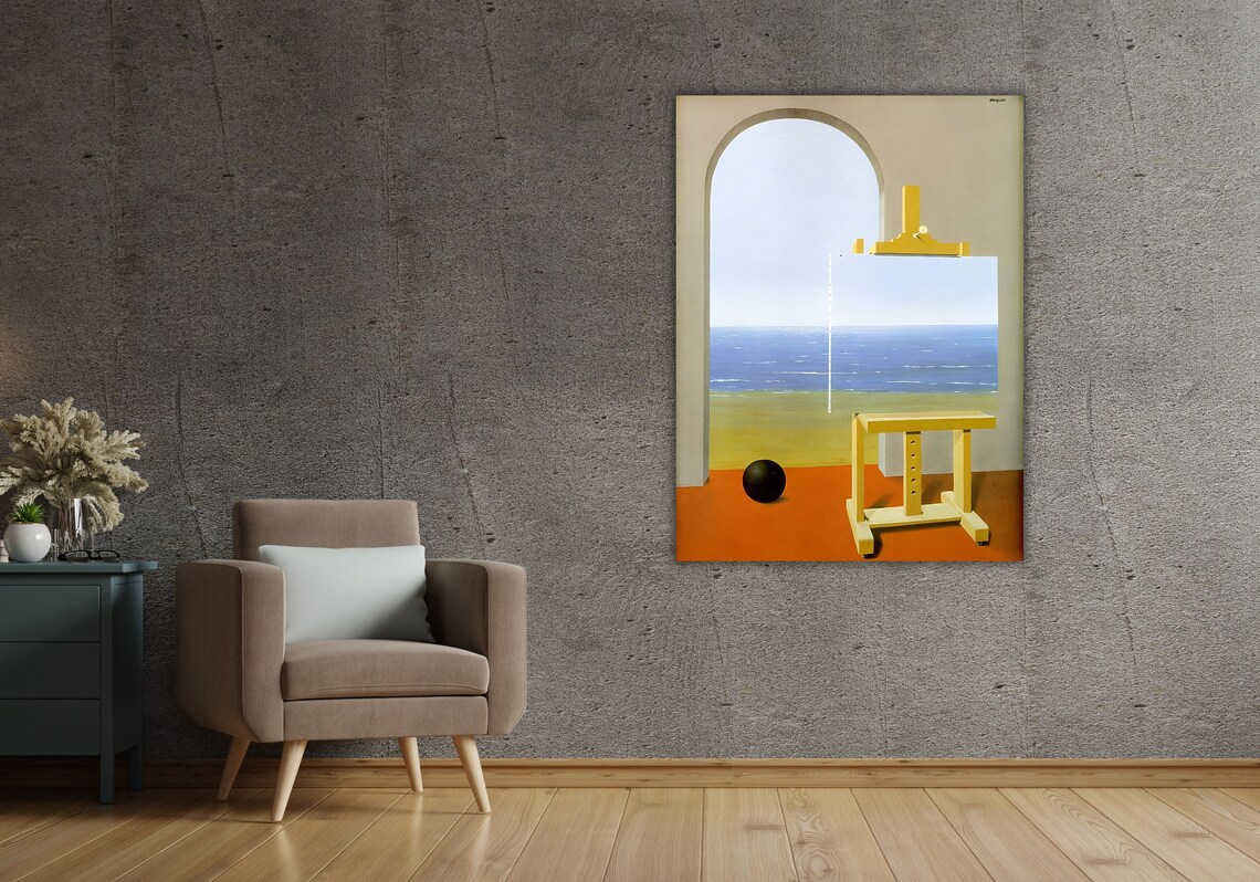 Rene Magritte The Human Condition Easel Seascape Surreal Painting Poster - Image 3