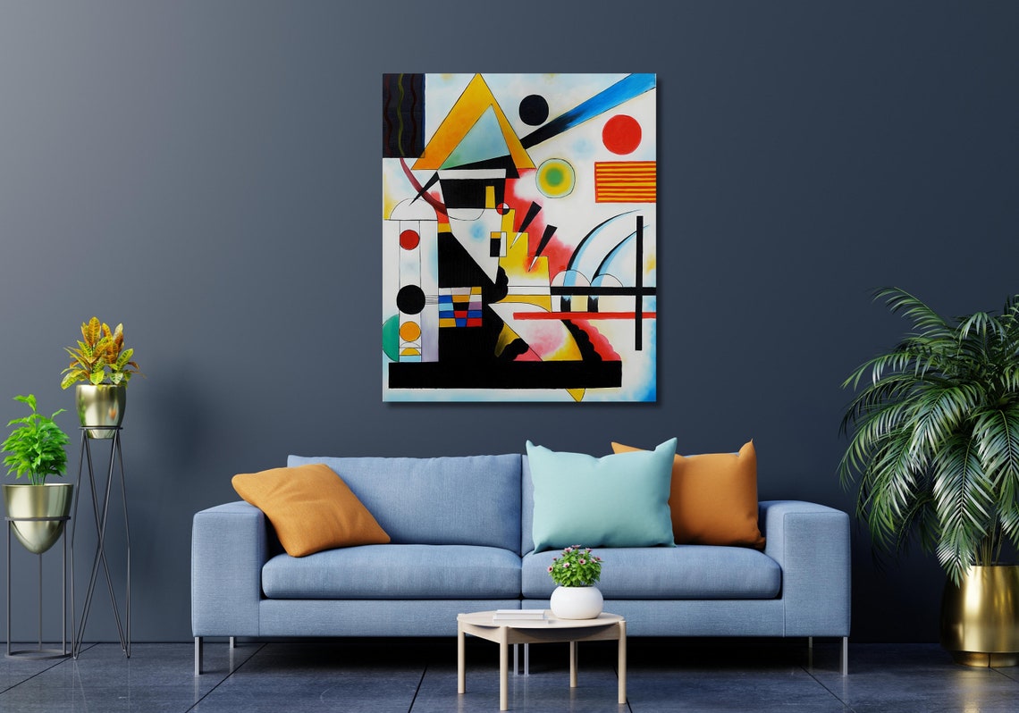 Abstract Geometric Colorful Kandinsky Style Modern Art Poster - Image 3