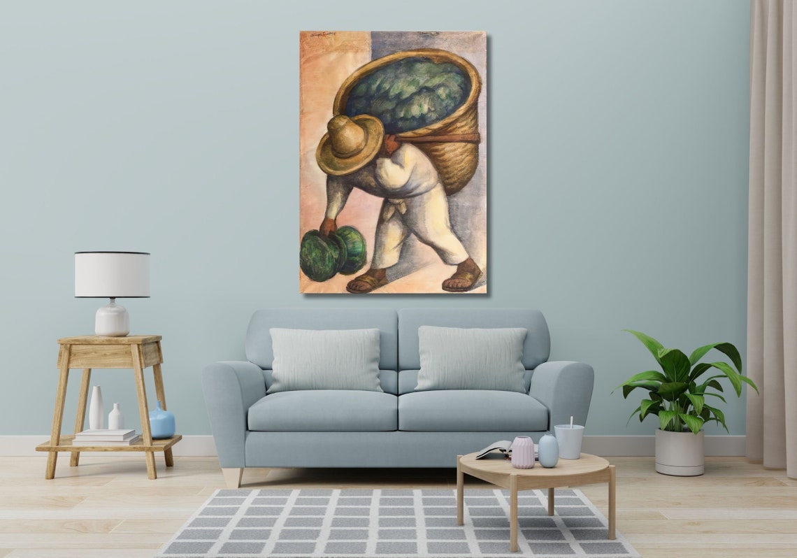 Diego Rivera The Flower Carrier Mexican Folk Art Calla Lily Poster - Image 3