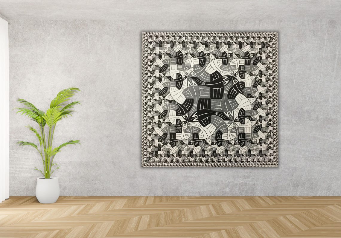 Maurits Cornelis Escher Square Limit Fish Tessellation Poster - Image 3