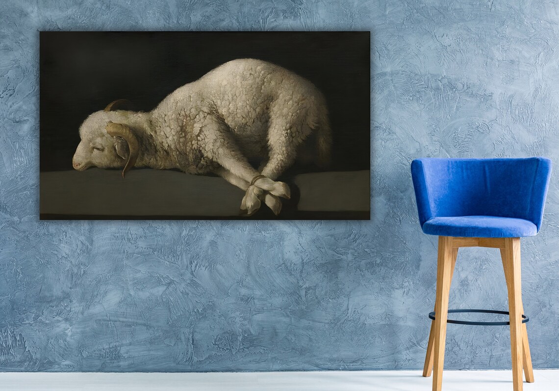 Francisco de Zurbaran Agnus Dei Bound Lamb Sacred Baroque Poster - Image 3