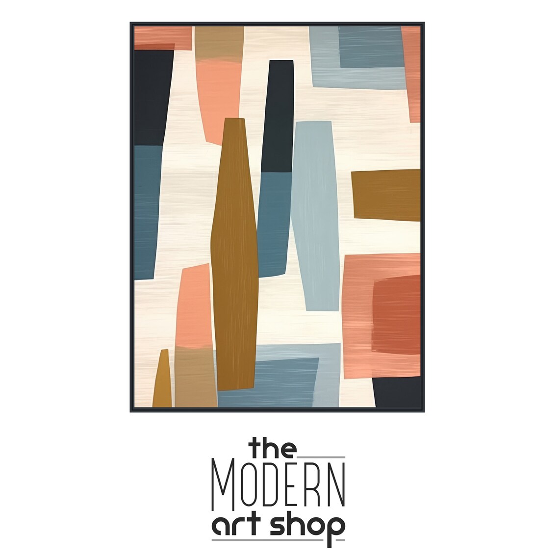 Cosmic Bliss Mid-Century Abstract Wall Art Print - Image 4