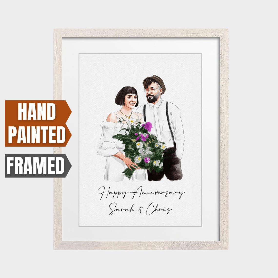 Hand Painted Portrait Mother And Daughter Portrait From Photo Watercolor Painting Custom Mother Daughter Print Mother And Baby Portrait - Image 3