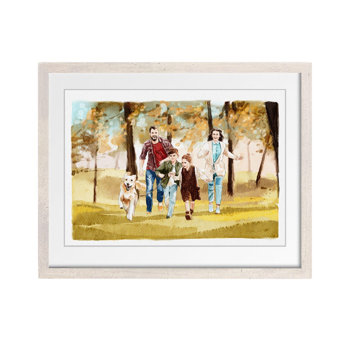 Custom Watercolor Wedding Kiss Portrait From Photo Framed Wall Art - Image 5