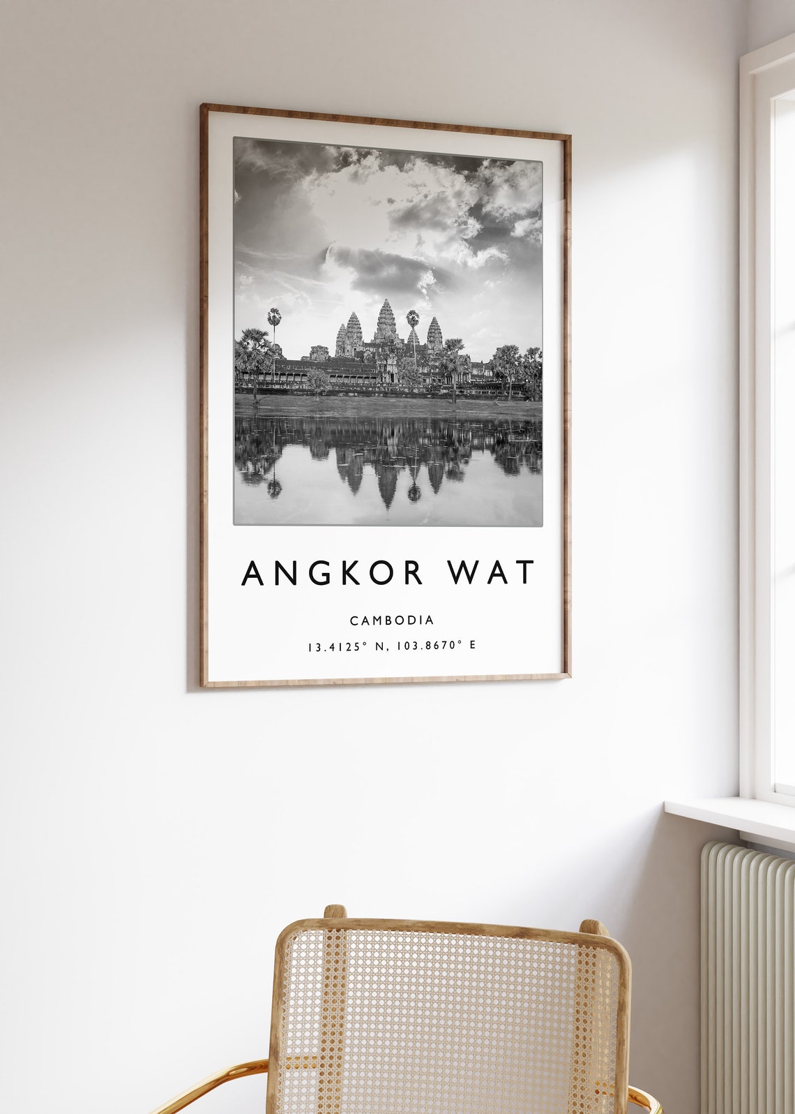 Angkor Wat Travel Print Angkor Wat Travel Poster Cambodia Travel Print Black And White Travel Poster Travel Art Travel Gift - Image 3