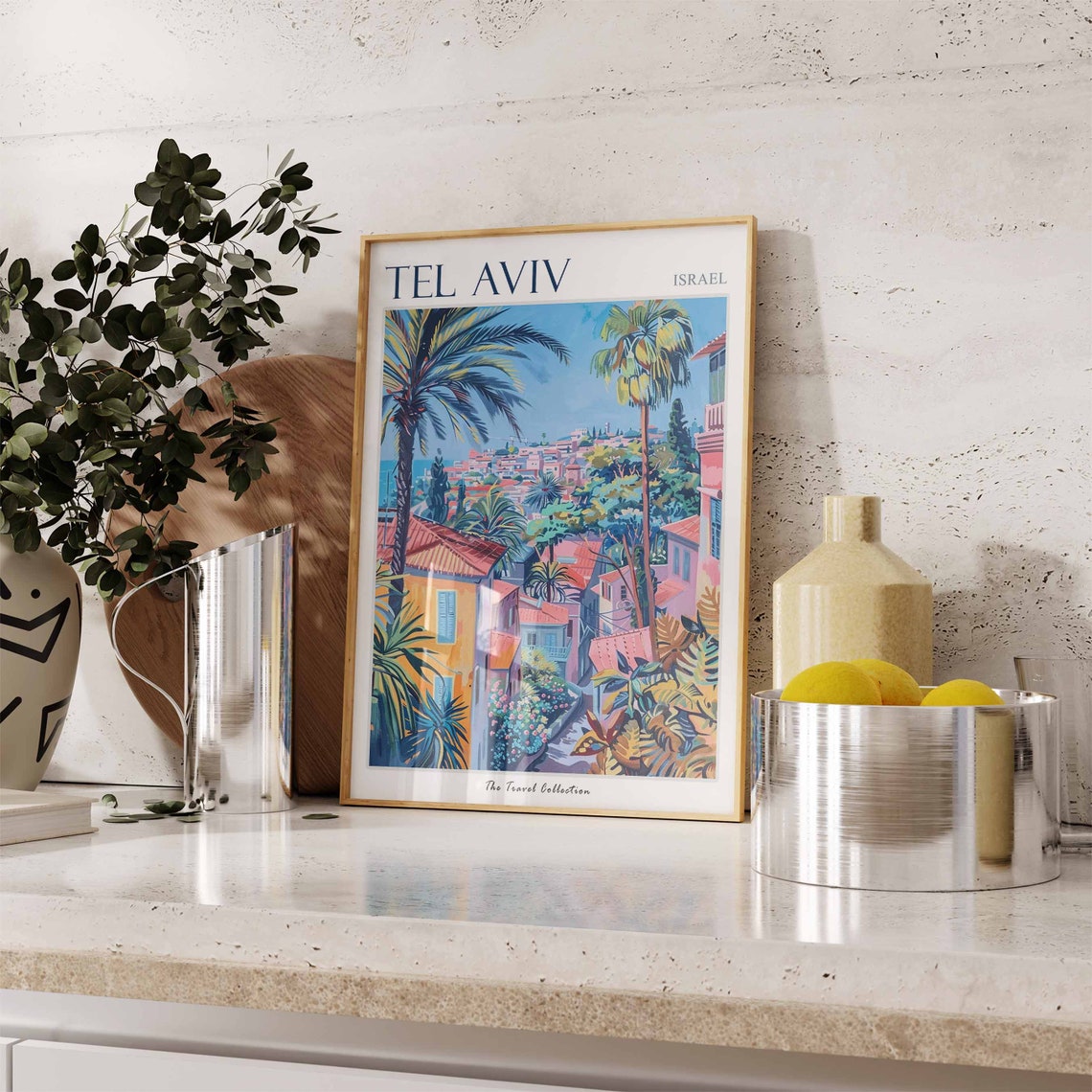 Tel Aviv Poster Tel Aviv Travel Print Israeli Decor Jewish Wall Art Israel Travel Poster Israel Gift Tel Aviv Art Jewish Gift - Image 2