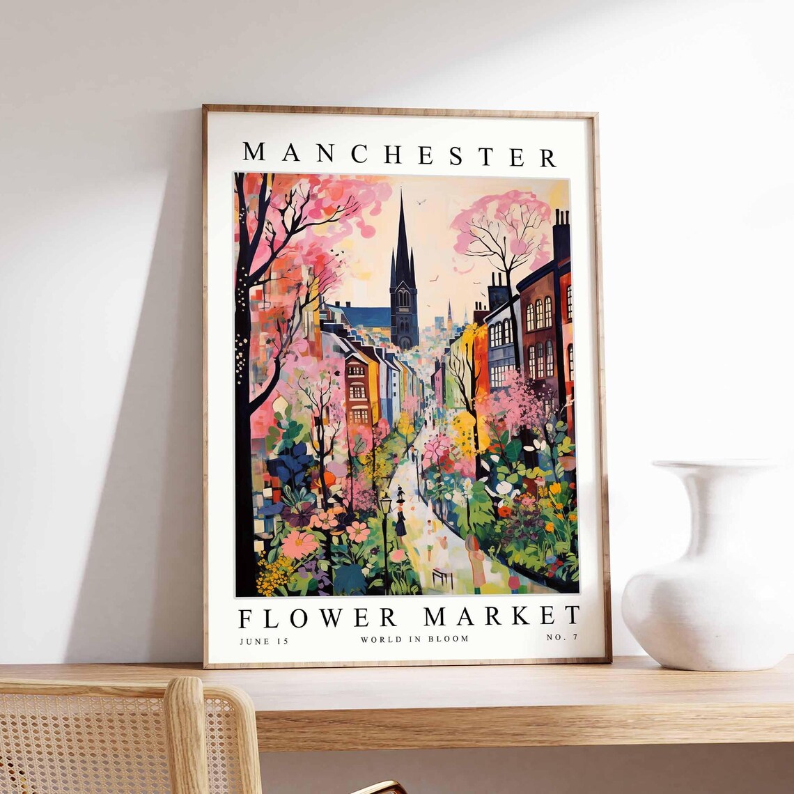 Manchester Flower Market World In Bloom No 7 Blossom Street Poster