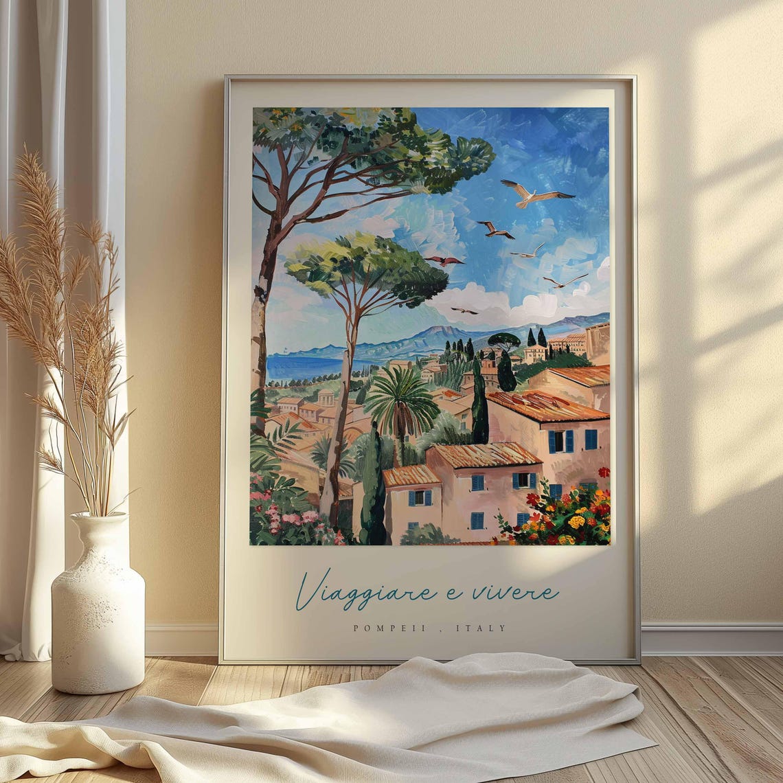 Pompeii Poster Italian Travel Print Pompeii Travel Art Pompeii Wall Art Italy Art Italy Travel Decor Italian Travel Gift - Image 2